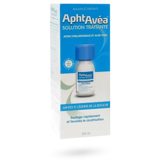 Aphtavéa solution acide hyaluronique et aloé vera flacon de 120 ml