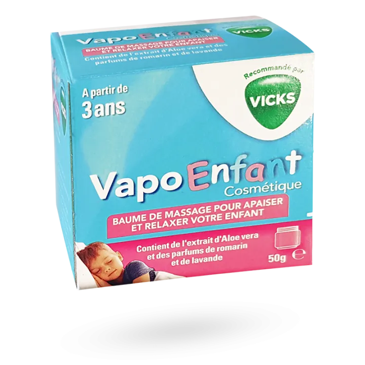 Vicks Vapo Enfant baume massage apaisant relaxant pot de 50 g 