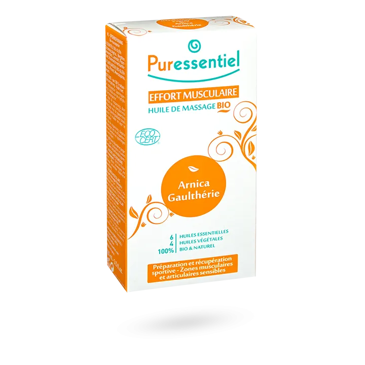 Puressentiel huile de massage BIO effort musculaire flacon 100 ml
