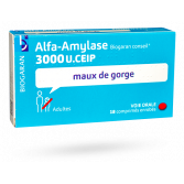 Alfa-Amylase 3000 U.Ceip Biogaran maux de gorge - 18 comprimés