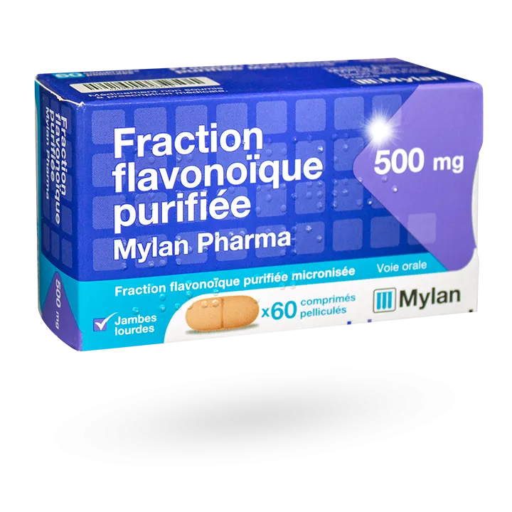 Fraction flavonoïque purifiée 500 mg Mylan