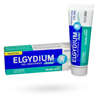 Elgydium gel dentifrice Junior 7/12 ans menthe douce tube de 50 ml