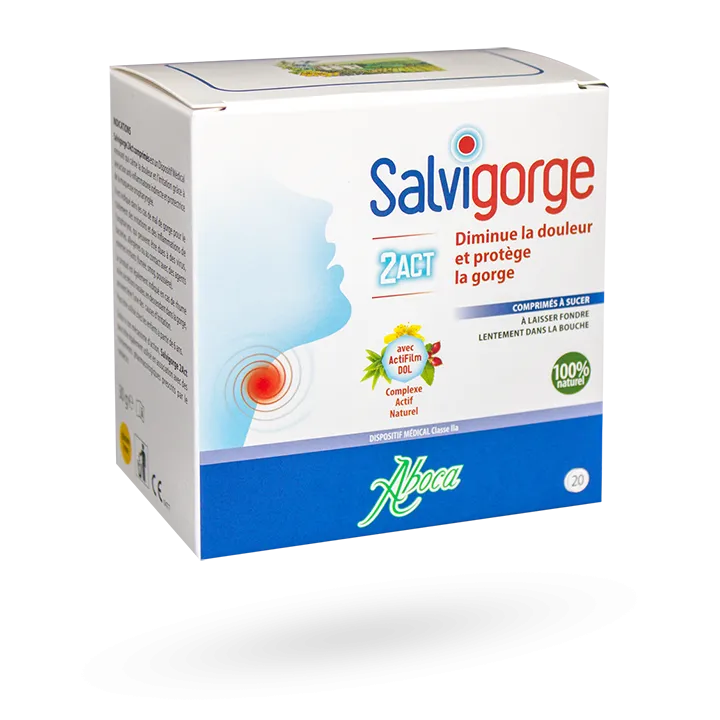 Salvigorge 2Act maux de gorge Aboca 20 comprimés à sucer