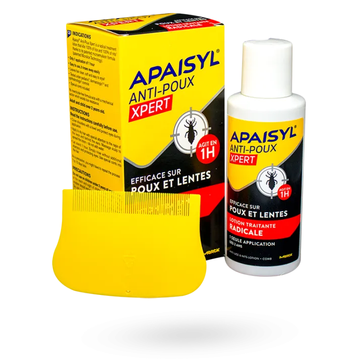 Apaisyl Xpert lotion anti-poux 100% radical lotion + peigne
