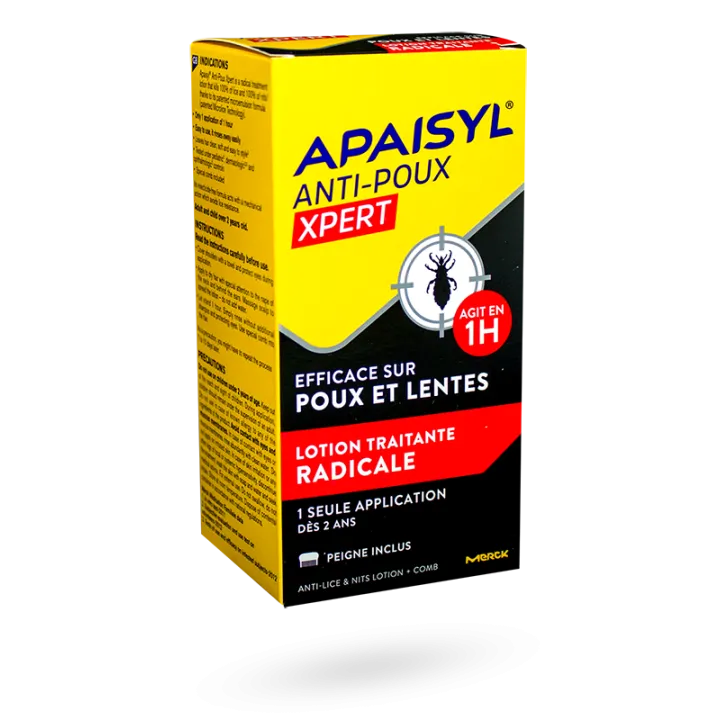 Apaisyl Xpert lotion anti-poux 100% radical lotion + peigne