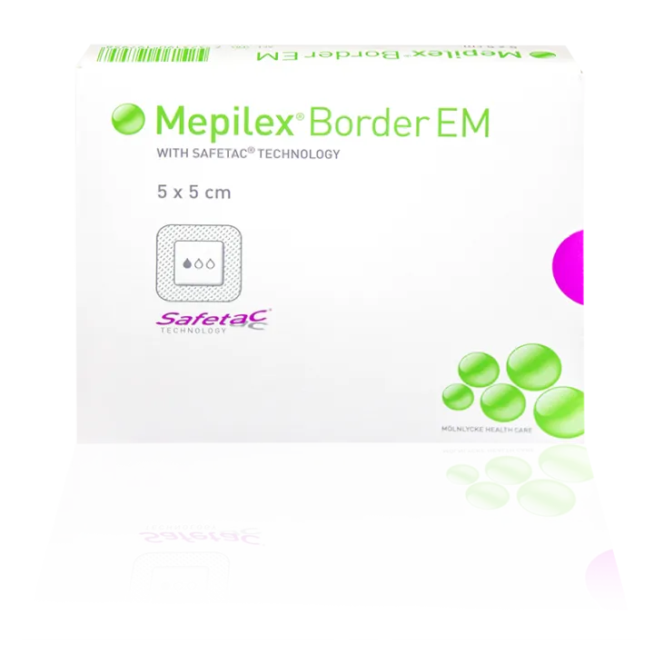 Mepilex Border EM - Pansement hydrocellulaire auto-adhésif siliconé