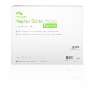 Mepilex Border Protect Sacrum pansement hydrocellulaire siliconé multicouche auto-fixant