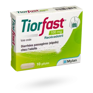Tiorfast 100 mg diarrhées passagères aiguës 10 gélules
