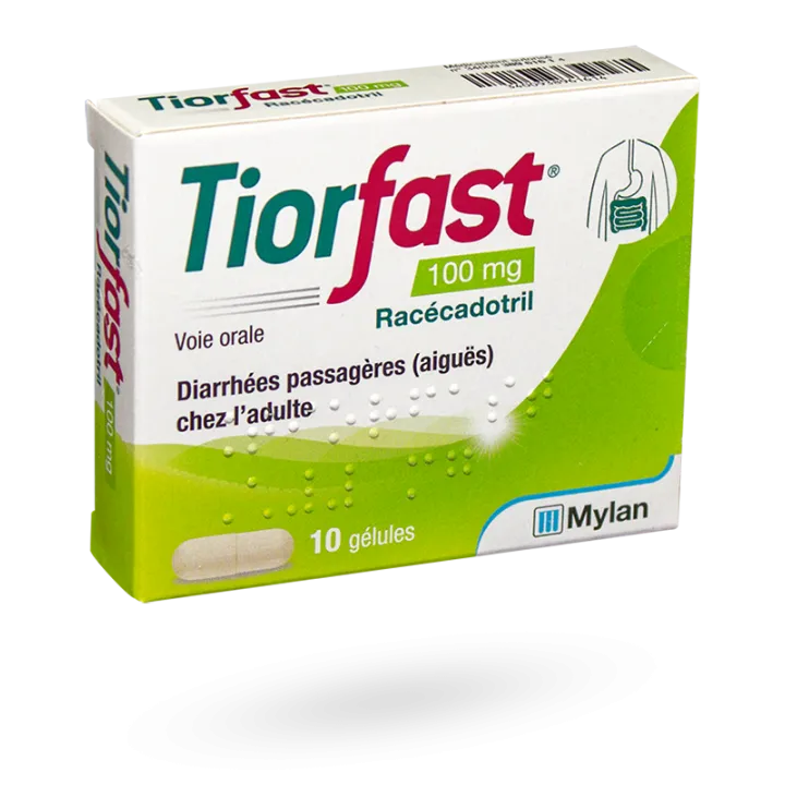 Tiorfast 100 mg diarrhées passagères aiguës 10 gélules