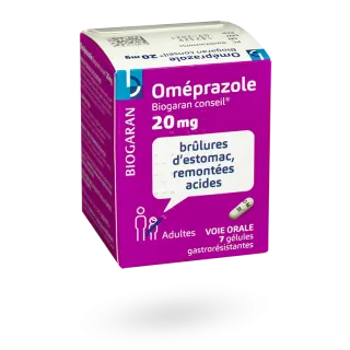 Oméprazole 20 mg Biogaran conseil brûlures d'estomac 7 gélules