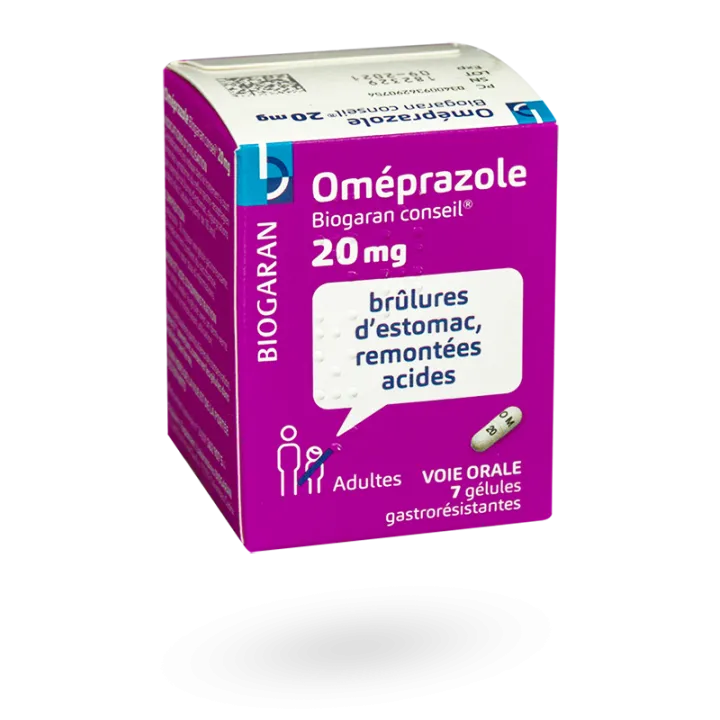 Oméprazole 20 mg Biogaran conseil brûlures d'estomac 7 gélules