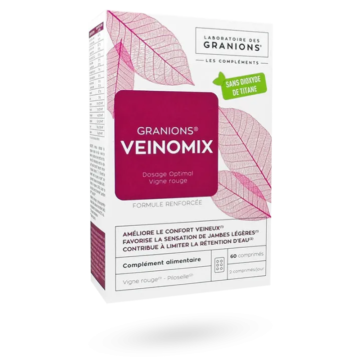 Granions Veinomix confort veineux formule renforcée boite de 60 comprimés