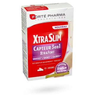XtraSlim capteur 3 en 1 Xtra Fort Forté Pharma programme 15 jours 60 gélules XtraSlim capteur 3 en 1 Xtra Fort Forté Pharma programme 15 jours 60 gélules