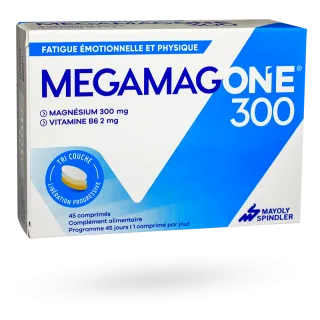 Megamag One 300 fatigue émotionnelle et physique 45 comprimés
