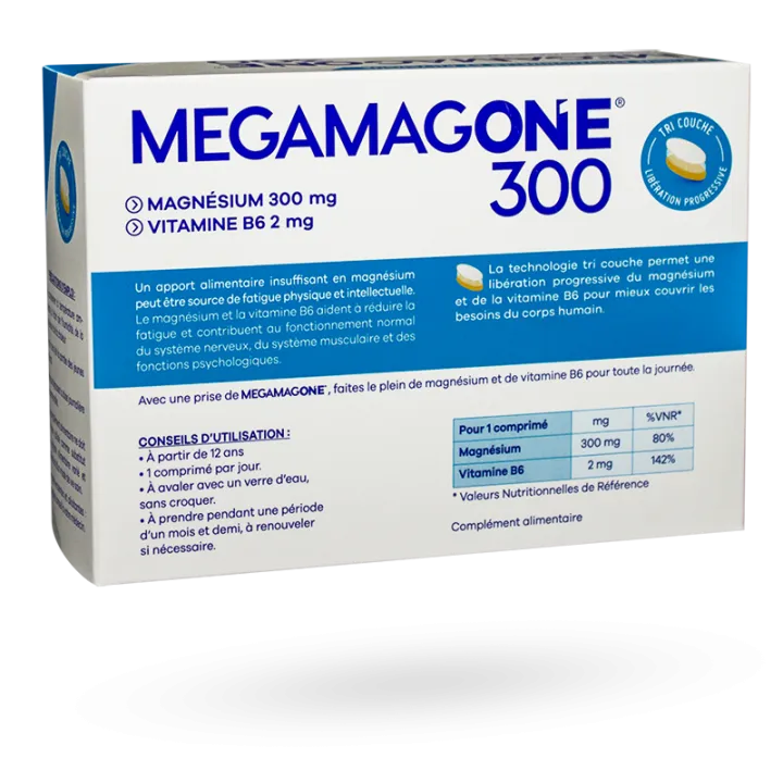 Megamag One 300 fatigue émotionnelle et physique 45 comprimés