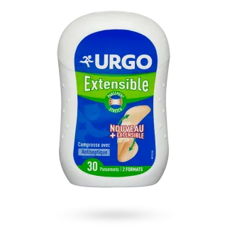 Urgo Extensible pansement avec compresse antiseptique boite de 30 pansements