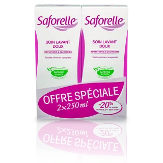 Saforelle soin lavant doux toilette intime et corporelle lot de 2 x 250 ml