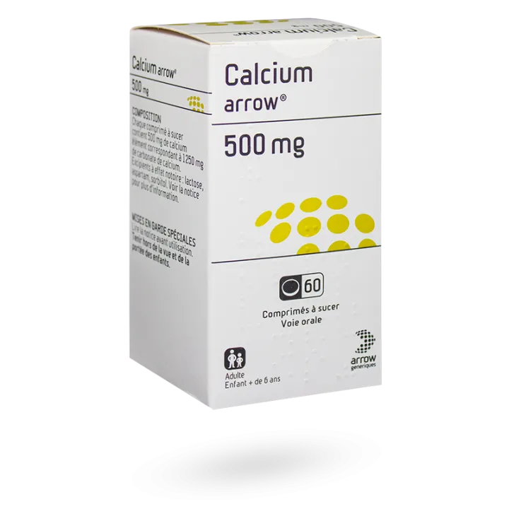 Calcium Arrow 500 mg 60 comprimés à sucer