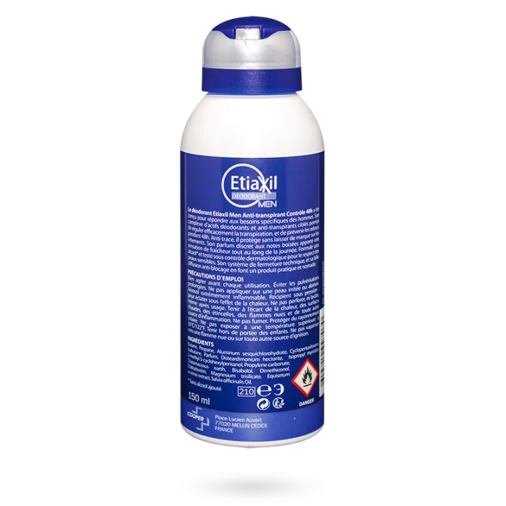 Etiaxil déodorant men anti-transpirant contrôle 48h spray de 150 ml
