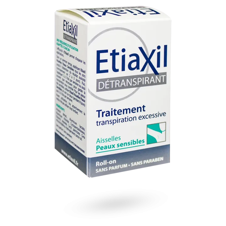 Etiaxil détranspirant aisselles peaux sensibles transpiration excessive roll-on 15 ml