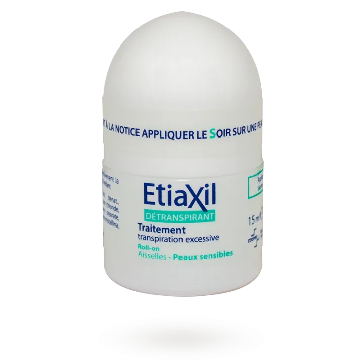 Etiaxil détranspirant aisselles peaux sensibles transpiration excessive roll-on 15 ml