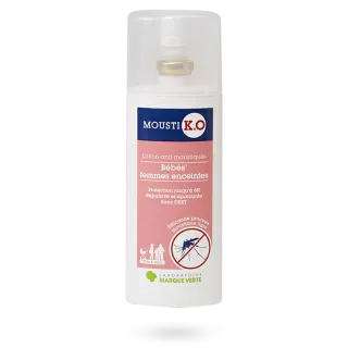 Mousti K.O lotion anti-moustiques bébés femmes enceintes spray 100 ml