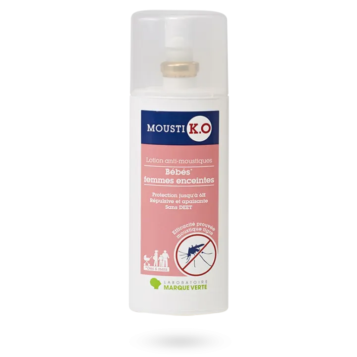 Mousti K.O lotion anti-moustiques bébés femmes enceintes spray 100 ml