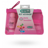 GUM Kit voyage Dents sensibles - Brosse à dents, dentifrice, bain de bouche