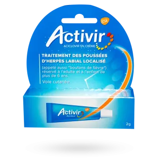 Activir crème 5% herpès labial tube 2 g Activir crème 5% herpès labial tube 2 g