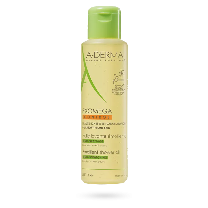 Exomega control Huile lavante émolliente A-Derma flacon 500 ml