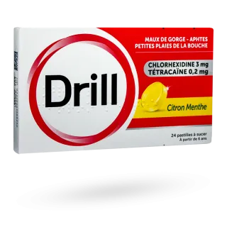 Pastilles Drill tétracaïne Citron menthe