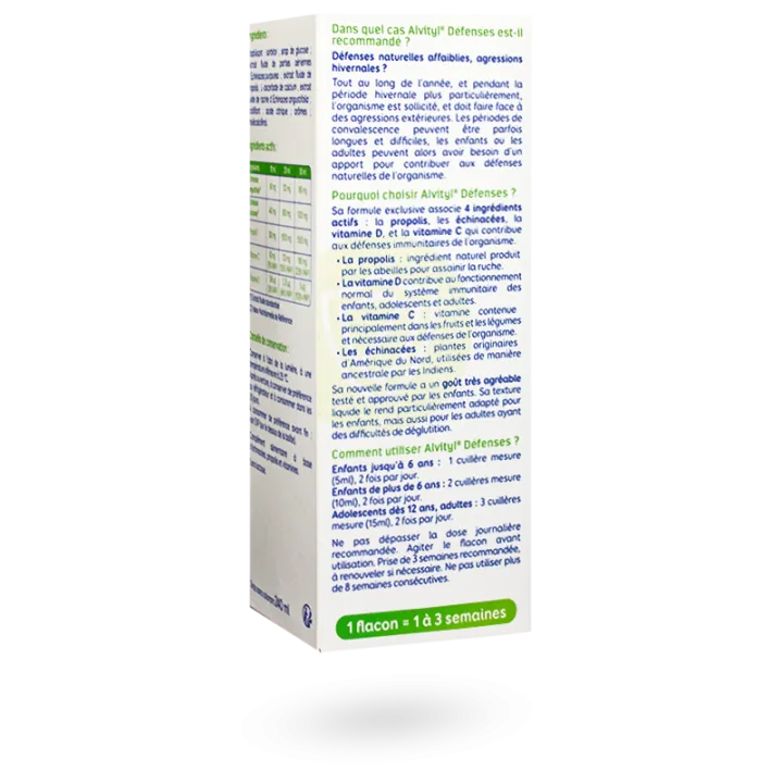 Alvityl Défenses sirop Tutti-Frutti - Flacon de 240 ml