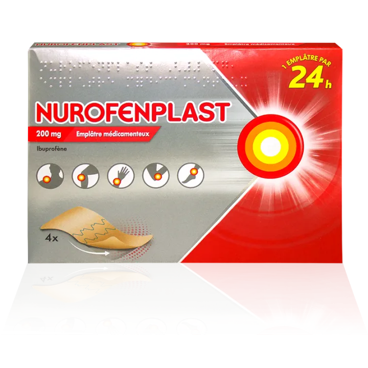 Nurofenplast 200 mg ibuprofène 4 emplâtres médicamenteux