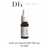 Huile sublinguale de chanvre BIO 500 mg - Delihemp 10 ml