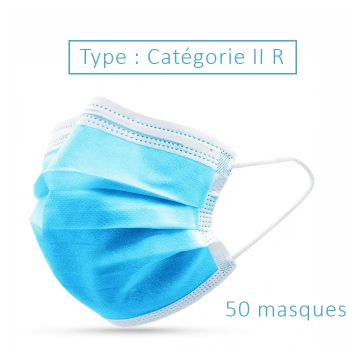 Masques chirurgicaux type II R Health + 50 masques