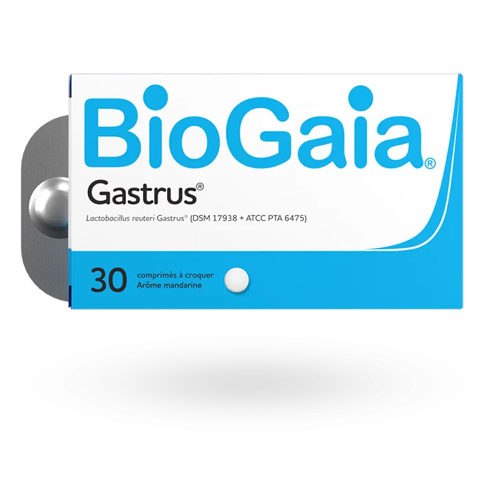 BioGaia Gastrus arôme mandarine - 30 comprimés à croquer