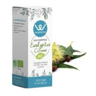 Huile essentielle Eucalyptus Citronné BIO 10 ml - Wellpharma