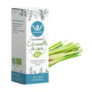 Huile essentielle Citronnelle de Java BIO 10 ml - Wellpharma