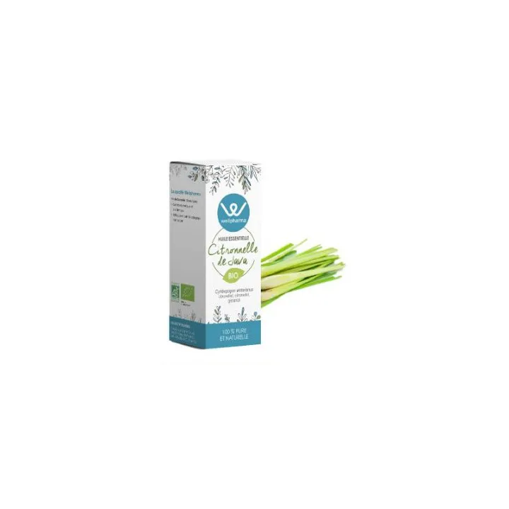 Huile essentielle Citronnelle de Java BIO 10 ml - Wellpharma