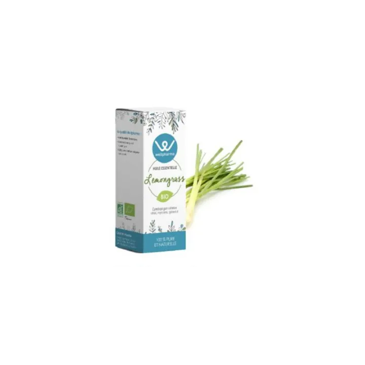 Huile essentielle Lemongrass BIO 10 ml - Wellpharma