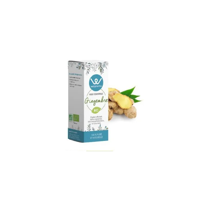 Huile essentielle Gingembre BIO 5 ml - Wellpharma