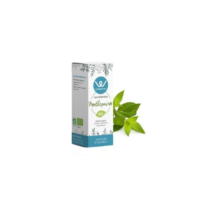 Huile essentielle Menthe poivrée BIO 10 ml - Wellpharma