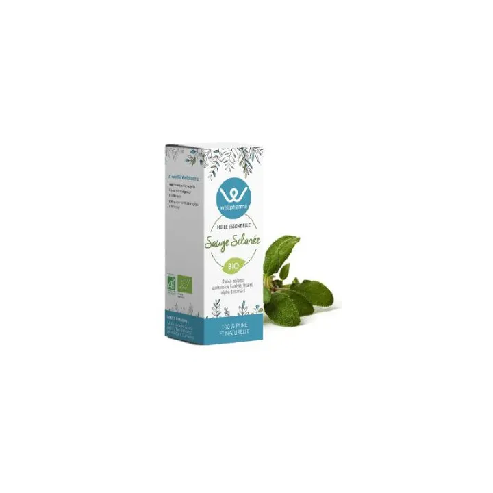 Huile essentielle Sauge Sclarée BIO 10 ml - Wellpharma