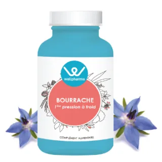 Complément alimentaire Bourrache Wellpharma 75 capsules Complément alimentaire Bourrache Wellpharma 75 capsules