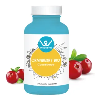 Complément alimentaire Cranberry BIO Wellpharma 90 gélules