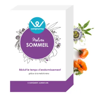 Malvea Sommeil Wellpharma réduit le temps d'endormissement 60 gélules Malvea Sommeil Wellpharma réduit le temps d'endormissement 60 gélules
