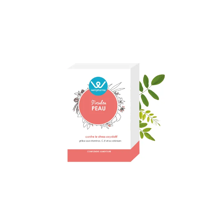 Rosalea Peau Wellpharma contre le stress oxydatif 60 gélules