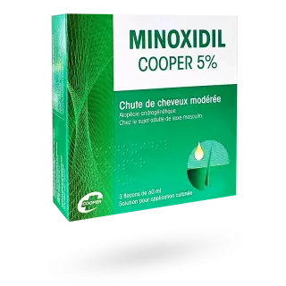 Minoxidil Cooper 5% chute de cheveux 3 flacons de 60 ml