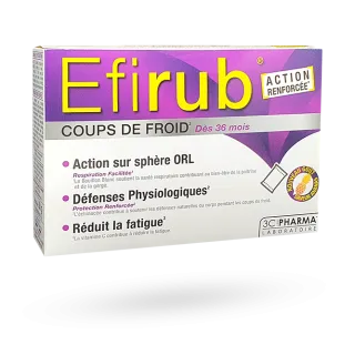 Efirub action renforcée coups de froid 3 Chênes 16 sachets Efirub action renforcée coups de froid 3 Chênes 16 sachets