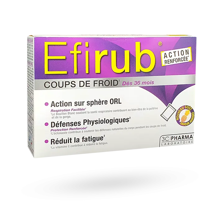 Efirub action renforcée coups de froid 3 Chênes 16 sachets